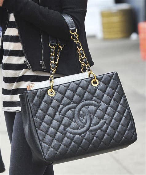 chanel black caviar gst tote|CHANEL Caviar Quilted Grand Shopping Tote GST Black.